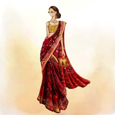 Master the Saree draping art with pure handloom silk sarees – Piharwa India
