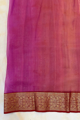 HOV HANDLOOM CHANDERI KATAN SAREE - TRADITIONAL BORDER - 111