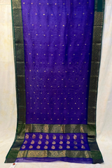 HOV HANDLOOM CHANDERI KATAN SAREE - TRADITIONAL BORDER - 110