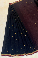 HOV HANDLOOM CHANDERI PATTU SILK SAREE - SMALL NAKSHI BORDER - 115