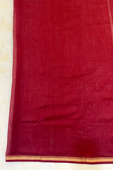 HOV HANDLOOM CHANDERI PATTU SILK SAREE - SMALL NAKSHI BORDER - 115
