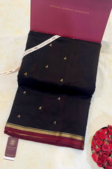 HOV HANDLOOM CHANDERI PATTU SILK SAREE - SMALL NAKSHI BORDER - 115