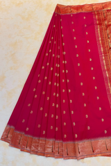 HOV EXCLUSIVE HANDLOOM PAITHANI SILK SAREE - SINGLE MUNIYA - Pink - 023
