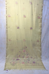 HOV MUL COTTON CHANDERI SAREE - EMBROIDERY - 01