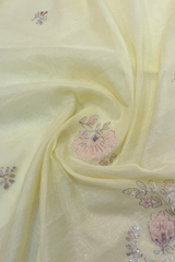 HOV MUL COTTON CHANDERI SAREE - EMBROIDERY - 01