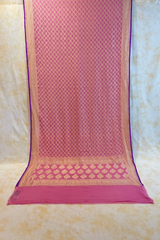 HOV Handloom Banarasi Georgette Silk Saree - All Over Jaali Design Aboli - 081