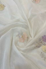 HOV MUL COTTON CHANDERI SAREE - EMBROIDERY- 01