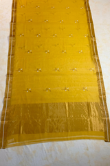 HOV HANDLOOM CHANDERI COTTON SILK SAREE - FOUR LEAF - 122