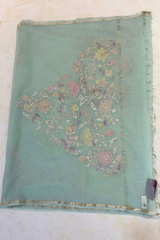 HOV MUL COTTON CHANDERI SAREE- EMBROIDERY - 01