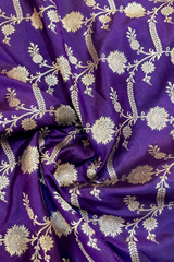 HOV HANDLOOM BANARASI KATAN SILK - SAREE - JAANGLA - 130
