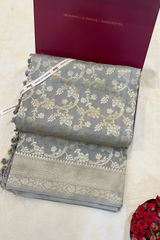 HOV HANDLOOM BANARASI KATAN SILK SAREE - JAANGLA - 130