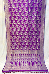 HOV HANDLOOM BANARASI KATAN SILK SAREE - JAANGLA - 130