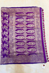 HOV HANDLOOM BANARASI KATAN SILK SAREE - JAANGLA - 130