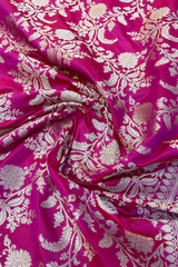 HOV HANDLOOM BANARASI KATAN SILK SAREE - JAANGLA - 130