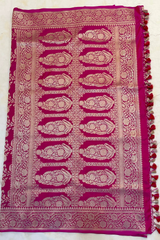 HOV HANDLOOM BANARASI KATAN SILK SAREE - JAANGLA - 130