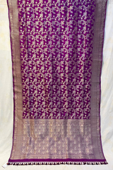 HOV HANDLOOM BANARASI KATAN SILK SAREE - JAANGLA - 130