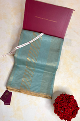 HOV HANDLOOM CHANDERI SAREE - STRIPES - 119