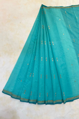 HOV HANDLOOM CHANDERI PATTU SILK SAREE - SMALL NAKSHI BORDER - 115