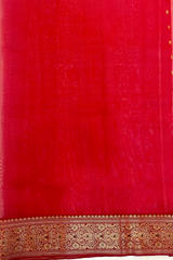 HOV HANDLOOM CHANDERI KATAN SAREE - TRADITIONAL BORDER - 111