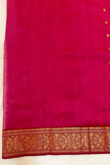 HOV HANDLOOM CHANDERI KATAN SAREE - TRADITIONAL BORDER - 110
