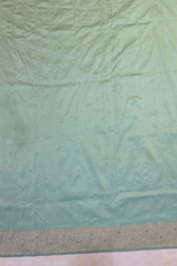 HOV EXCLUSIVE HANDLOOM KADHUA BANARASI KATAN SILK SAREE - KONIYA PAISLEY BUTA - PASTEL GREEN - 135
