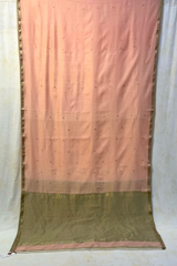 HOV HANDLOOM CHANDERI SAREE- SMALL NAKSHI BORDER - 113