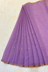 HOV HANDLOOM CHANDERI PATTU SILK SAREE - SMALL NAKSHI BORDER - 115