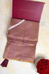 HOV HANDLOOM CHANDERI SAREE - STRIPES - 119