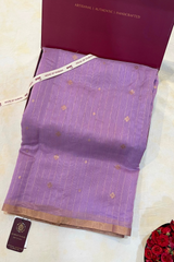 HOV HANDLOOM CHANDERI PATTU SILK SAREE - SMALL NAKSHI BORDER - 115