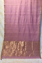 HOV HANDLOOM CHANDERI SAREE TISSUE - ROUND BUTA - 100