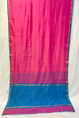 HOV HANDLOOM CHANDERI PATTU SILK SAREE - SMALL NAKSHI BORDER - 115