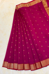 HOV HANDLOOM CHANDERI SAREE - BIG NAKSHI BORDER - 112