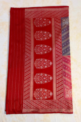 HOV EXCLUSIVE HANDLOOM KADHUA BANARASI KATAN SILK SAREE - RANGKAT KONIYA - PASTELS - 128