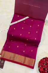 HOV HANDLOOM CHANDERI SAREE - BIG NAKSHI BORDER - 112