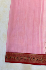 HOV HANDLOOM CHANDERI KATAN SAREE - TRADITIONAL BORDER - 111