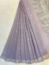 HOV HANDLOOM CHANDERI SAREE - SMALL LEAF - 101