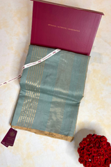 HOV HANDLOOM CHANDERI COTTON SILK SAREE - STRIPES - 119
