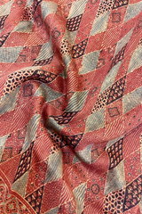 HOV AJARAKH HAND-BLOCK PRINT SAREE - NATURAL DYES - TUSSAR SILK WITH MULBERRY SILK- 019