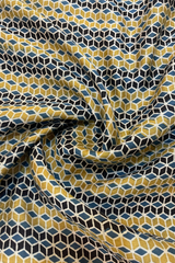 HOV AJARAKH HAND-BLOCK PRINT SAREE - NATURAL DYES - COTTON SILK MULBERRY - 018