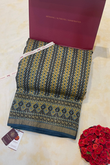 HOV AJARAKH HAND-BLOCK PRINT SAREE - NATURAL DYES - COTTON SILK MULBERRY - 018