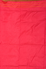 Handloom Ikat Silk Saree - Blue Red Border