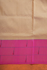 Handloom Paithani Silk Saree - Triple Muniya Beige