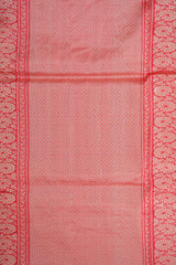 Handloom Kadhua Banarasi Katan Silk Saree - Butidar - Red Sona Rupa Floral