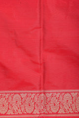 Handloom Kadhua Banarasi Katan Silk Saree - Butidar - Red Sona Rupa Floral
