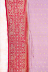 All Gold Zari Banarasi Shalu Pastel Pink Real Zari Saree- Real gold zari
