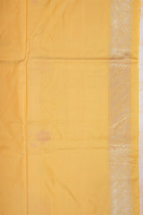 Real Zari Handloom Kadhua Banarasi Katan Silk Saree - Butidar - Yellow Pink Minedar