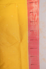 Handloom Paithani Silk Saree - Single Muniya Border Yellow