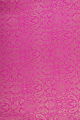 Handloom Banarasi Brocade Silk Fabric - Pink