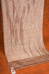 Handloom Kadhua Banarasi Katan Silk Saree - Jall - All Antique Gold
