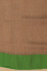 Handwoven Beige Muslin Jamdani Saree